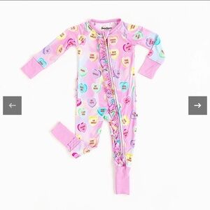 Bums & roses Convertible Ruffle Romper
Sweethearts Pink Pastel Hearts 3-6 months